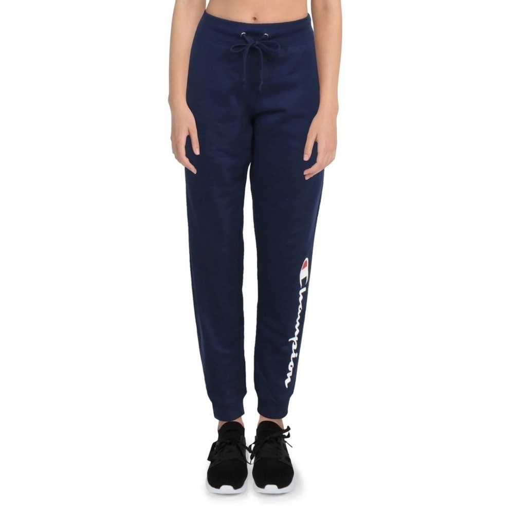 Champion Women's Powerblend Joggers Navy Script Logo